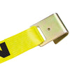 VULCAN Ratchet Strap with Flat Hooks - 4 Inch x 27 Foot - 2 Pack - Classic Yellow - 5,400 Pound Safe Working Load