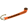 VULCAN Ratchet Strap with Chain Anchors - 4 Inch x 30 Foot - 2 Pack - PROSeries - 6,600 Pound Safe Working Load