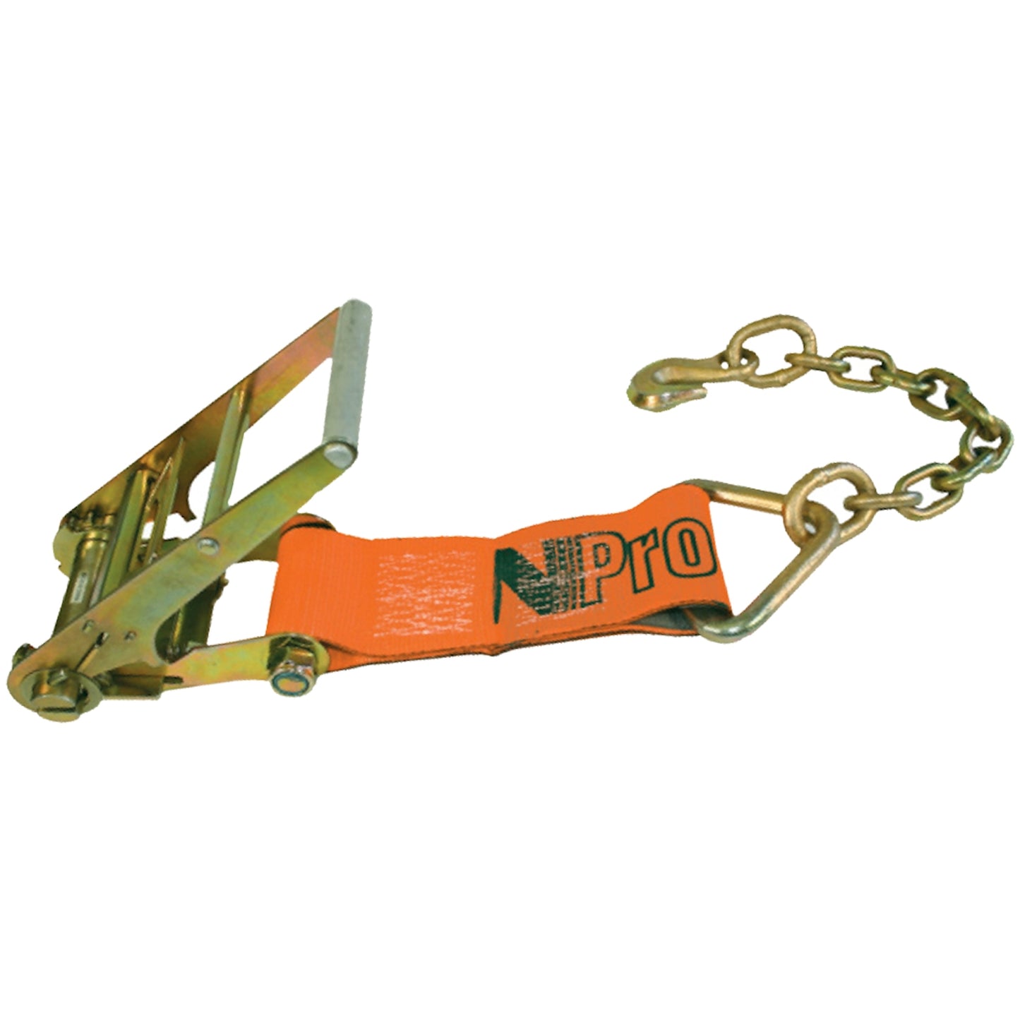 VULCAN Ratchet Strap with Chain Anchors - 4 Inch x 30 Foot - 2 Pack - PROSeries - 6,600 Pound Safe Working Load