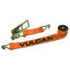 VULCAN Ratchet Strap with Wire Hooks - 4 Inch x 30 Foot - PROSeries - 5,400 Pound Safe Working Load