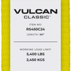 VULCAN Ratchet Strap with Chain Anchors - 4 Inch x 50 Foot - Classic Yellow - 5,400 Pound Safe Working Load