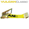 VULCAN Ratchet Strap Short End with Flat Hook - 4 Inch