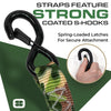 VULCAN Ratchet Strap Tie Down Kit - 1.6" x 8' - 3X Stronger Than 1" Tie Downs - Camouflage - (4) Ratchets With Rubber Handles, (4) 8' Straps With Latching S-Hooks, (4) Soft Loop Tie-Down Extensions