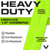 VULCAN Ratchet Strap Tie Down Kit - 1.6" x 8' - 3X Stronger Than 1" Tie Downs - Ratchets With Rubber Handles, (4) 8' Straps With Latching S-Hooks, (4) Soft Loop Tie-Down Extensions