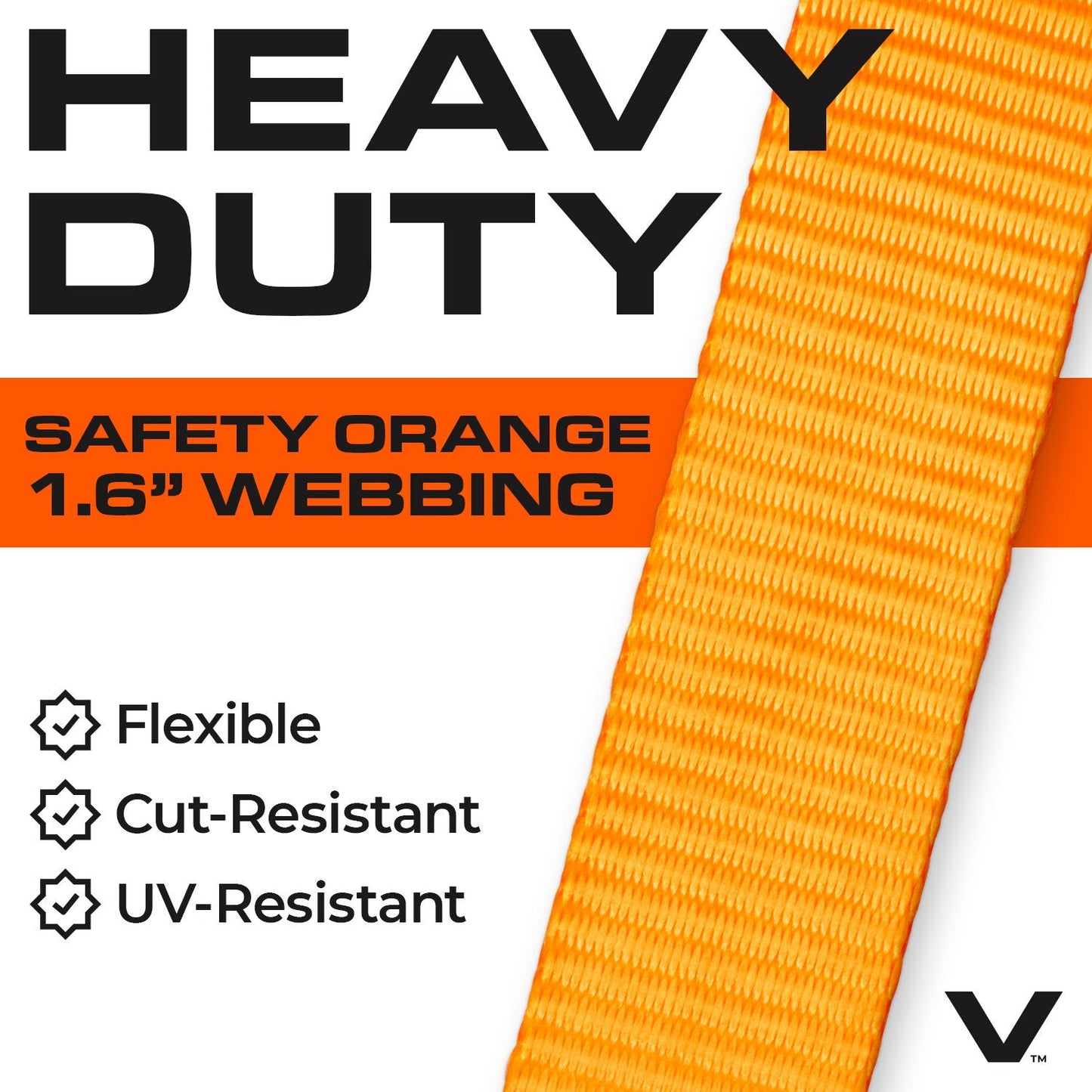 VULCAN Ratchet Strap Tie Down Kit - 1.6" x 8' - 3X Stronger Than 1" Tie Downs - Ratchets With Rubber Handles, (2) 8' Straps With Latching S-Hooks, (2) Soft Loop Tie-Down Extensions