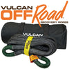 VULCAN Off-Road Recovery Rope - 1-1/2 Inch x 30 Foot - Green Eyes - 74,000 Pound Breaking Strength - Includes Vented Storage Bag