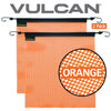 VULCAN Safety Flag with Stretch Cord - Bright Orange - Mesh Construction - 18 Inch x 18 Inch - 2 Pack