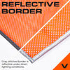 VULCAN Safety Flags With Border - Bright Orange - Mesh - Stretch Cord - 18 Inch x 18 Inch - 2 Pack