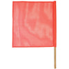 VULCAN Safety Flag with Dowel - Premium Vinyl Coated Nylon - Orange - 18 Inch x 18 Inch