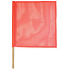 VULCAN Safety Flag with Dowel - Premium Vinyl Coated Nylon - Orange - 18 Inch x 18 Inch