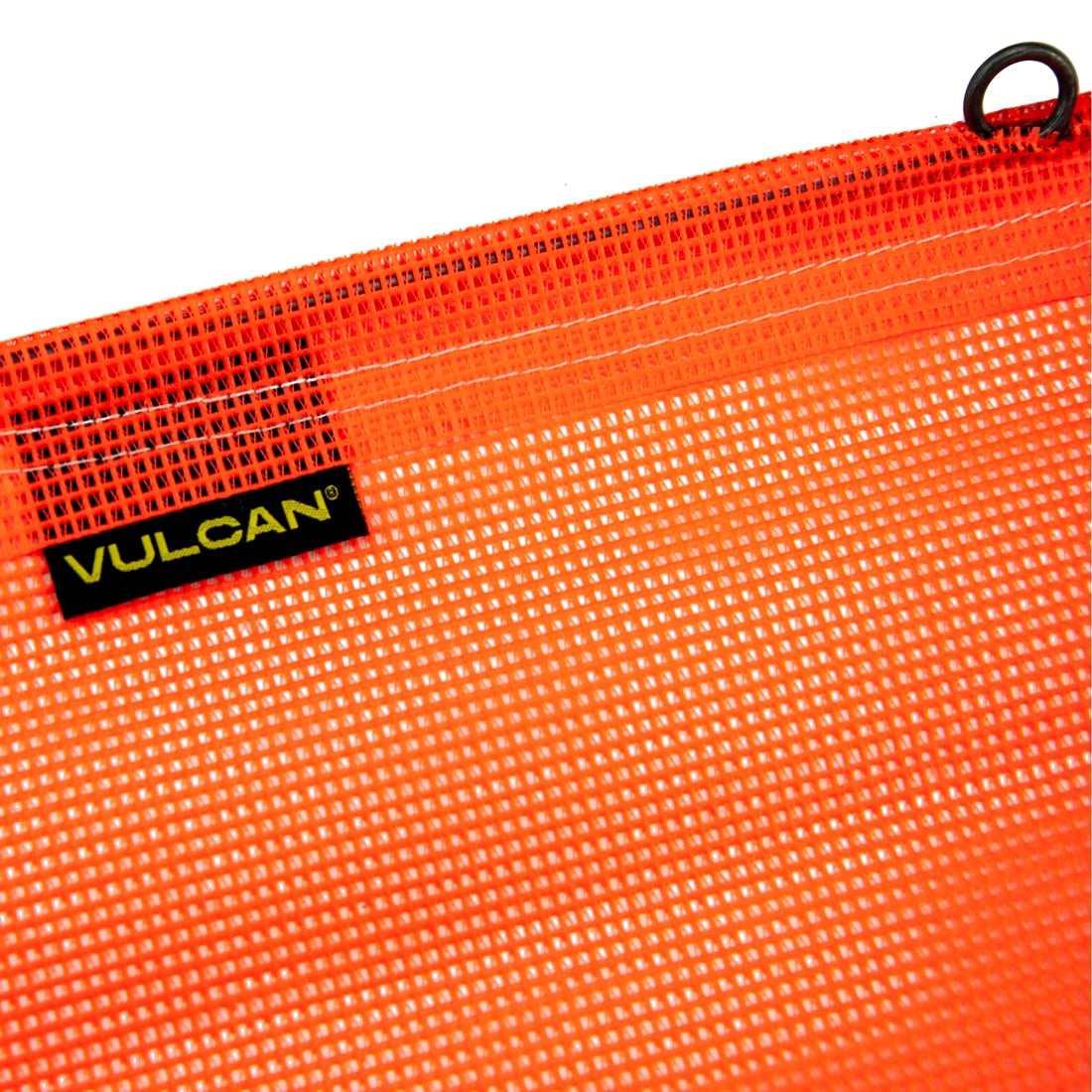 VULCAN Safety Flag with Wire Loop -  Bright Orange - Vinyl Coated Polyester Construction - 18 Inch x 18 Inch - 4 Pack