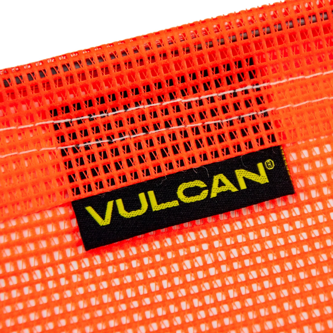 VULCAN Safety Flag with Wire Loop -  Bright Orange - Vinyl Coated Polyester Construction - 18 Inch x 18 Inch - 4 Pack