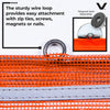 VULCAN Safety Flags With Border - Bright Orange - PVC - Wire Loop - 18 Inch x 18 Inch - 4 Pack