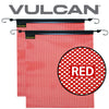 VULCAN Safety Flag with Stretch Cord - Red - Mesh Construction - 18 Inch x 18 Inch - 2 Pack