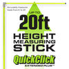 QuickClick Extended Plus™ Load Height Measuring Stick – Measures Up To 20 Feet – Measure Your Load Before You Hit The Road™