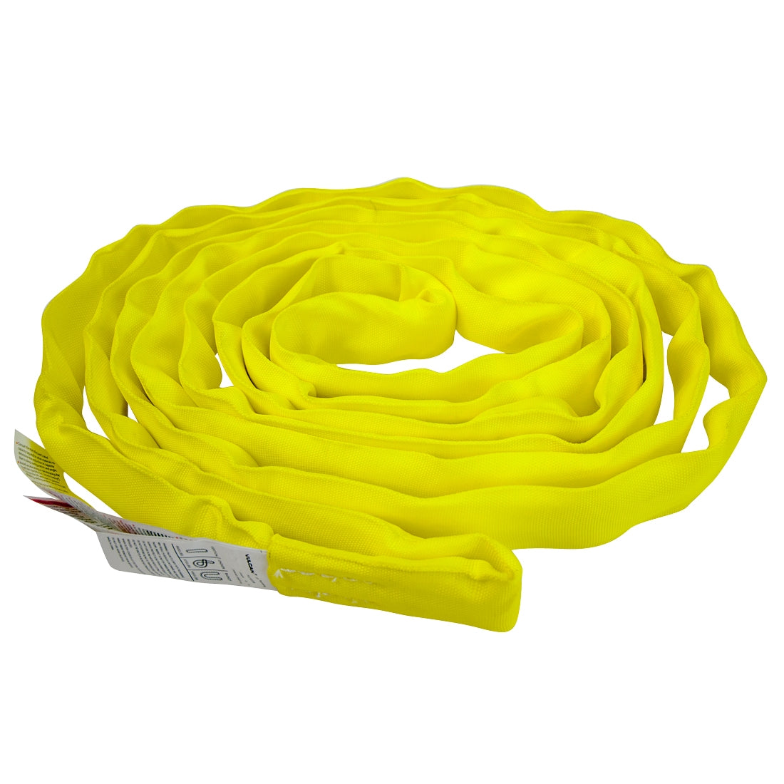 VULCAN Round Sling - Medium Duty - 6 Foot - Yellow - Safe Working Load of 8,400 Lbs. (V) - 6,700 Lbs. (C) and 16,800 Lbs. (B)