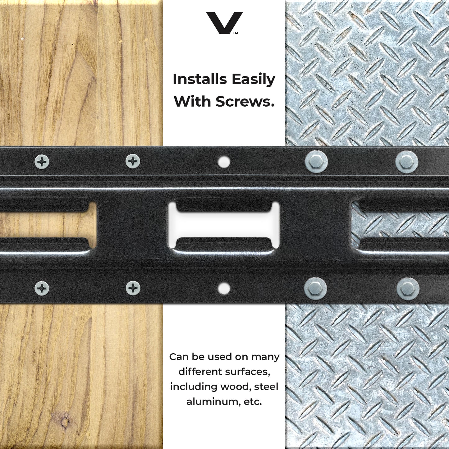 VULCAN E-Track - Vertical Painted Section - 4 Foot - 4 Pack