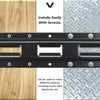VULCAN E-Track - Vertical Painted Black Section - 5 Foot - 4 Pack