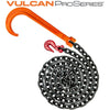 VULCAN Alloy Tow Chain with Forged Long J Hook - Grade 80 - 3/8 Inch x 10 Foot - PROSeries - 7,100 Pound Safe Working Load