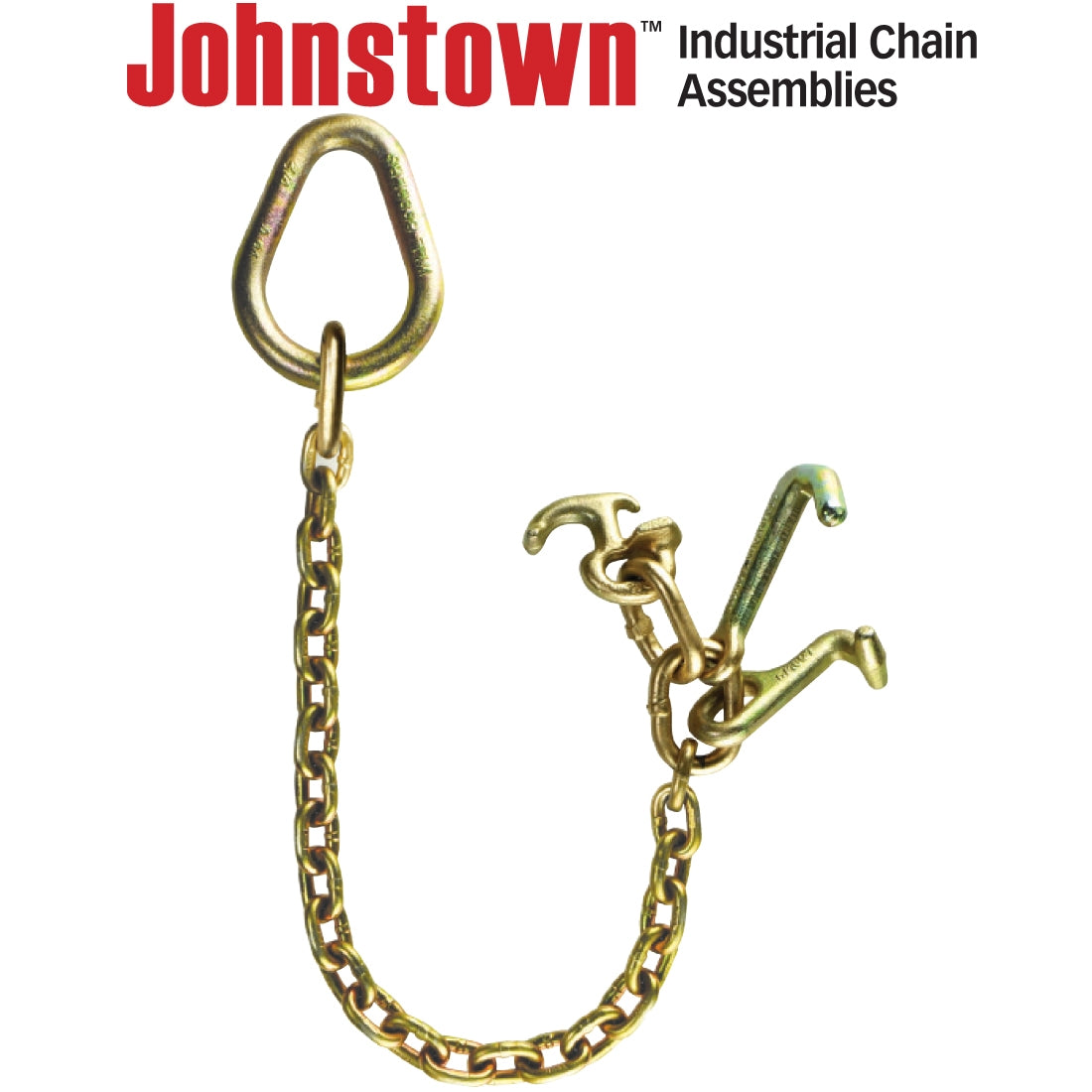 VULCAN Tow Chain with Master Ring and RTJ Cluster - Grade 70 Chain - 60 Inches Long - 4,700 Pound Safe Working Load