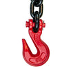 VULCAN Alloy Tow Chain with Forged Long J Hook - Grade 80 - 3/8 Inch x 6 Foot - PROSeries - 7,100 Pound Safe Working Load