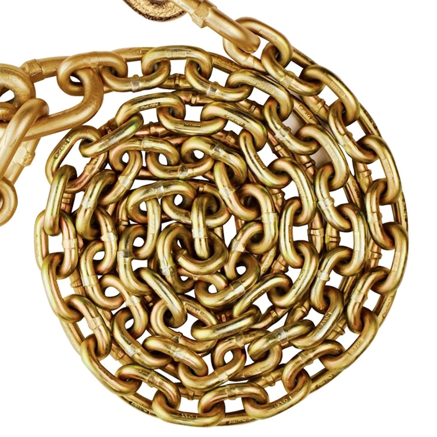 VULCAN Tow Chain with 8 Inch Forged J Hook and GTJ Cluster - Grade 70 Chain - 8 Foot - 4,700 Pound Safe Working Load