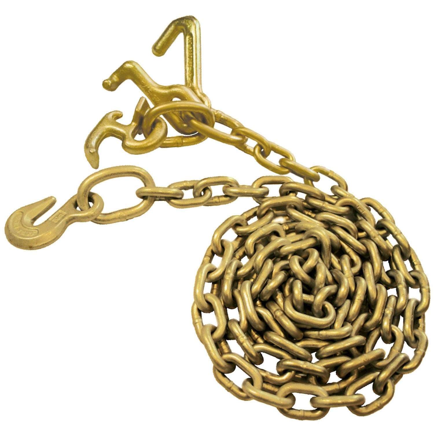 SecureFix Direct Heavy Duty Recovery Tow Chain β 10mm X 12ft With Grab Hook & Ring (1.5 Tonne Proof Load)