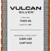 VULCAN Car Tie Down with Snap Hooks - Lasso Style - 2 Inch x 96 Inch - 4 Pack - Silver Series - 3,300 Pound Safe Working Load