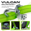 VULCAN Car Tie Down - Rolling Idler 3-Cleat - 120 Inch - 4 Pack - High-Viz - 3,300 Pound Safe Working Load