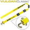 120 Inch Replacement Strap For VULCAN Classic Yellow Rolling Idler Three Cleat Autohauler Car Tie Down System - 3,300 Pound Safe Working Load - Replacement Strap Only - No Rolling Idler