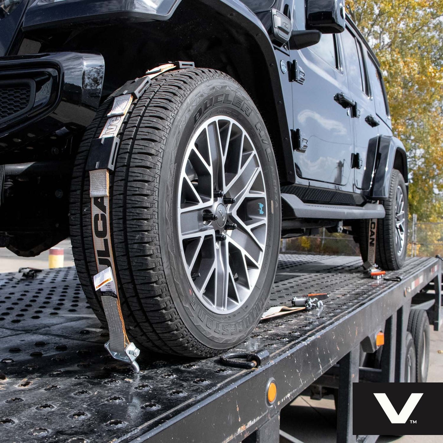 VULCAN Autohauler Car Tie Down System - Rolling Idler Three Cleat - 120 Inch - 3,300 Pound Safe Working Load