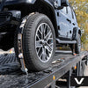 VULCAN Autohauler Car Tie Down - Rolling Idler 3-Cleat - 120 Inch - 4 Pack - Silver Series - 3,300 Pound Safe Working Load