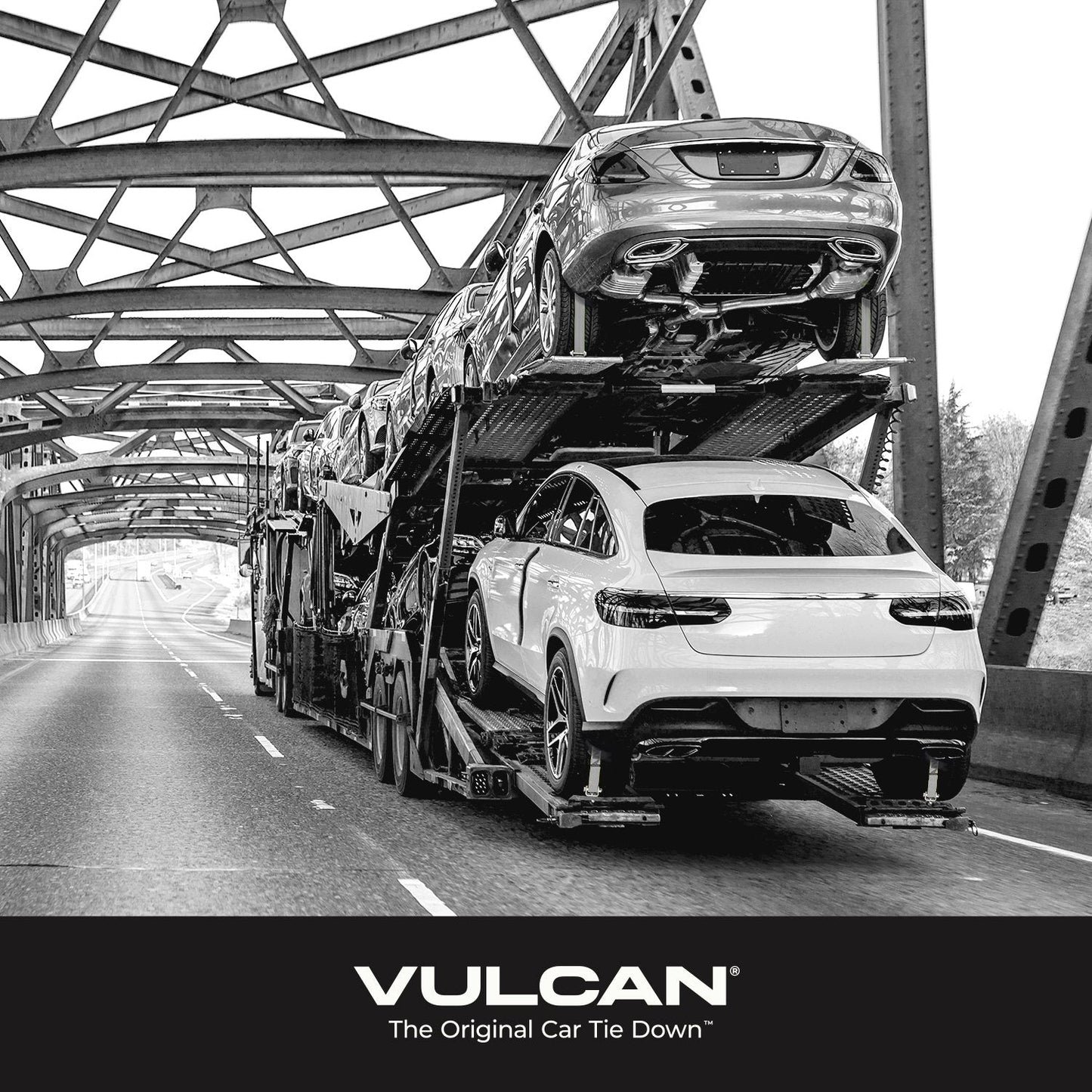 VULCAN Autohauler Car Tie Down System - Rolling Idler Three Cleat - 120 Inch - 3,300 Pound Safe Working Load