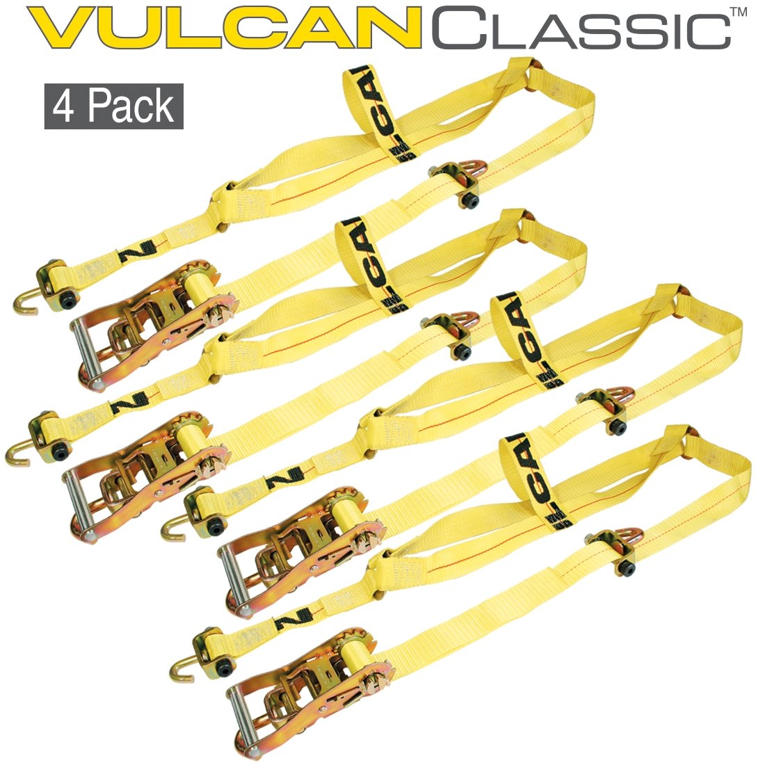 VULCAN Basket Style Autohauler Car Tie Down System with Rolling Idler - 3,300 Pound Safe Working Load
