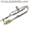 VULCAN Autohauler Car Tie Down System - Rolling Idler - Basket Style - 4 Pack - 120 Inch - Silver Series - 3,300 Pound Safe Working Load