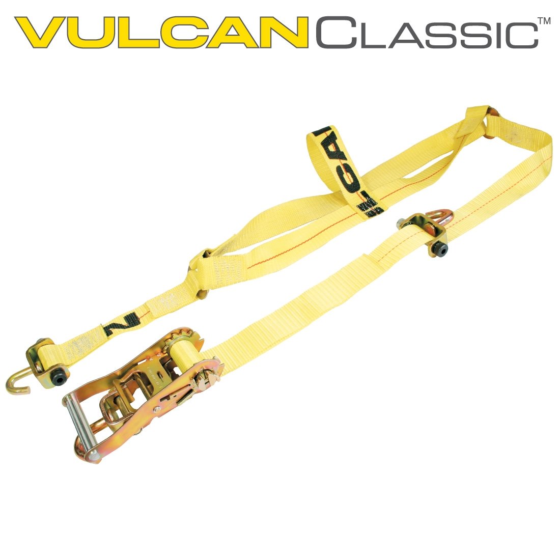 VULCAN Basket Style Autohauler Car Tie Down System with Rolling Idler - 3,300 Pound Safe Working Load