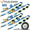 VULCAN Car Tie Down - E Track - Rolling Idler 3-Cleat - 120 Inch - 3,300 Pound Safe Working Load