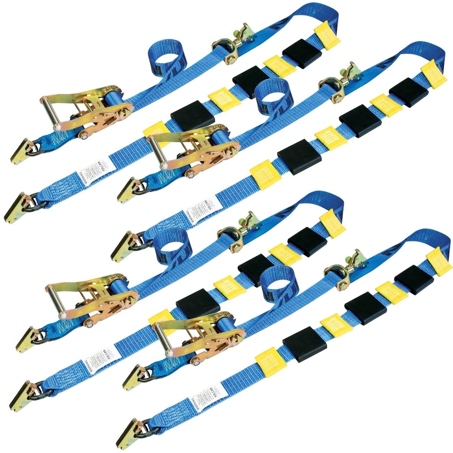 VULCAN Car Tie Down - E Track - Rolling Idler 3-Cleat - 120 Inch - 3,300 Pound Safe Working Load