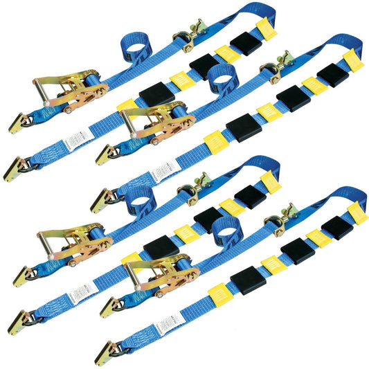 VULCAN Car Tie Down - E Track - Rolling Idler 3-Cleat - 120 Inch - 3,300 Pound Safe Working Load