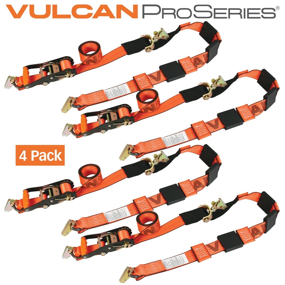 VULCAN Car Tie Down - E Track - Rolling Idler 3-Cleat - 120 Inch - 3,300 Pound Safe Working Load