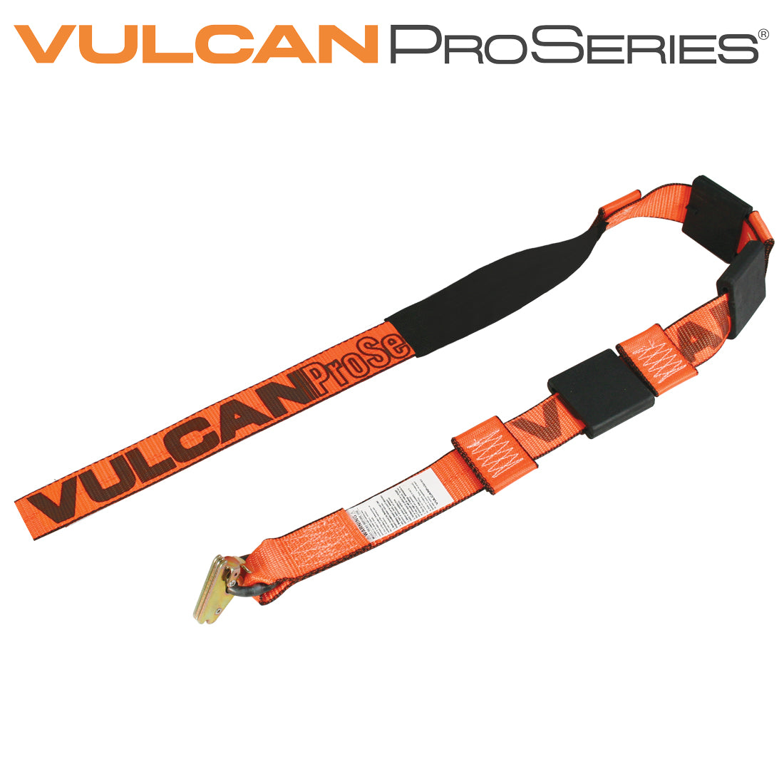 Replacement Strap For VULCAN PROSeries 120 Inch E-Track Rolling Idler 3-Cleat Car Tie Down - Replacement Strap Only - No Rolling Idler