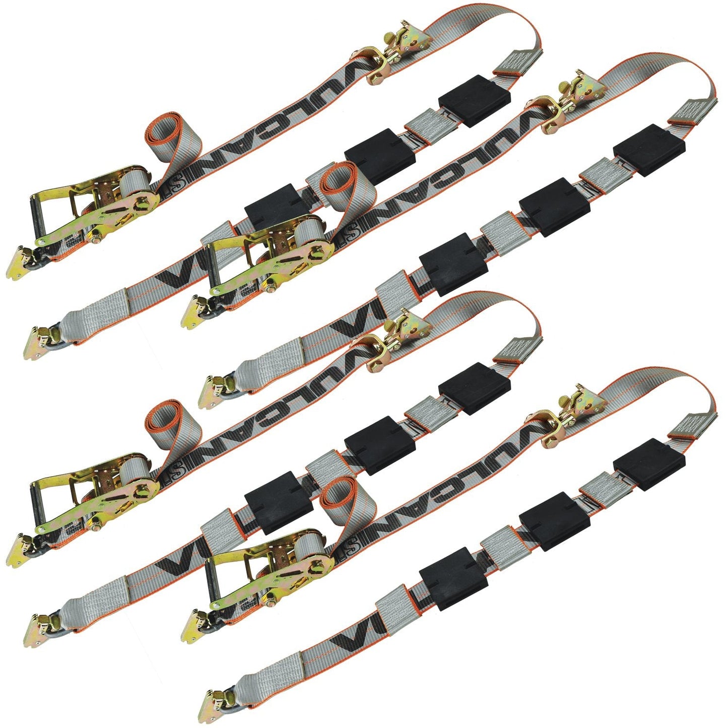 VULCAN Car Tie Down - E Track - Rolling Idler 3-Cleat - 120 Inch - 3,300 Pound Safe Working Load