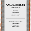 VULCAN Car Tie Down - E Track Idler 3-Cleat - 120 Inch - Silver Series - 3,300 Pound Safe Working Load - 4 Pack