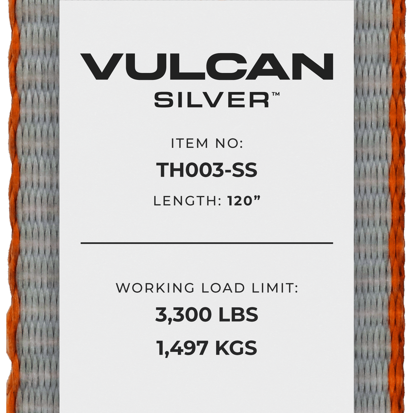 VULCAN Car Tie Down - E Track Idler 3-Cleat - 120 Inch - Silver Series - 3,300 Pound Safe Working Load - 4 Pack