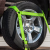 VULCAN Car Tie Down with Chain Anchors - Flat Bed Side Rail - 3,300 Pound Safe Working Load