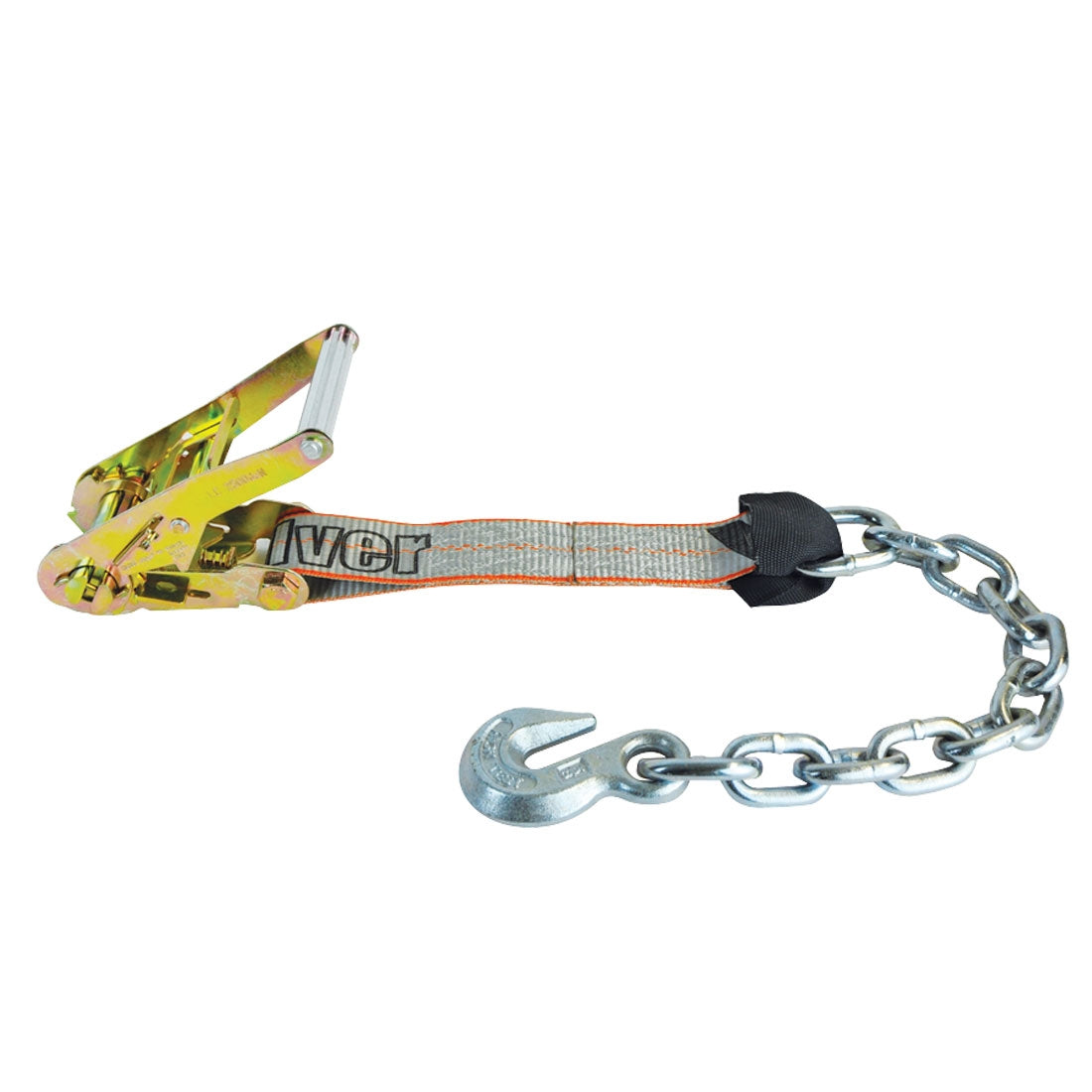 VULCAN Car Tie Down with Chain Anchors - Side Rail - 4 Pack - Silver Series - 3,300 Pound Safe Working Load