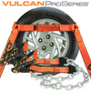 VULCAN Car Tie Down with Chain Anchors - Flat Bed Side Rail - 3,300 Pound Safe Working Load