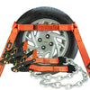 VULCAN Car Tie Down with Chain Anchors - Flat Bed Side Rail - 3,300 Pound Safe Working Load