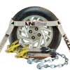 VULCAN Car Tie Down with Chain Anchors - Flat Bed Side Rail - 3,300 Pound Safe Working Load