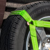 VULCAN Car Tie Down with Chain Anchors - Flat Bed Side Rail - 3,300 Pound Safe Working Load